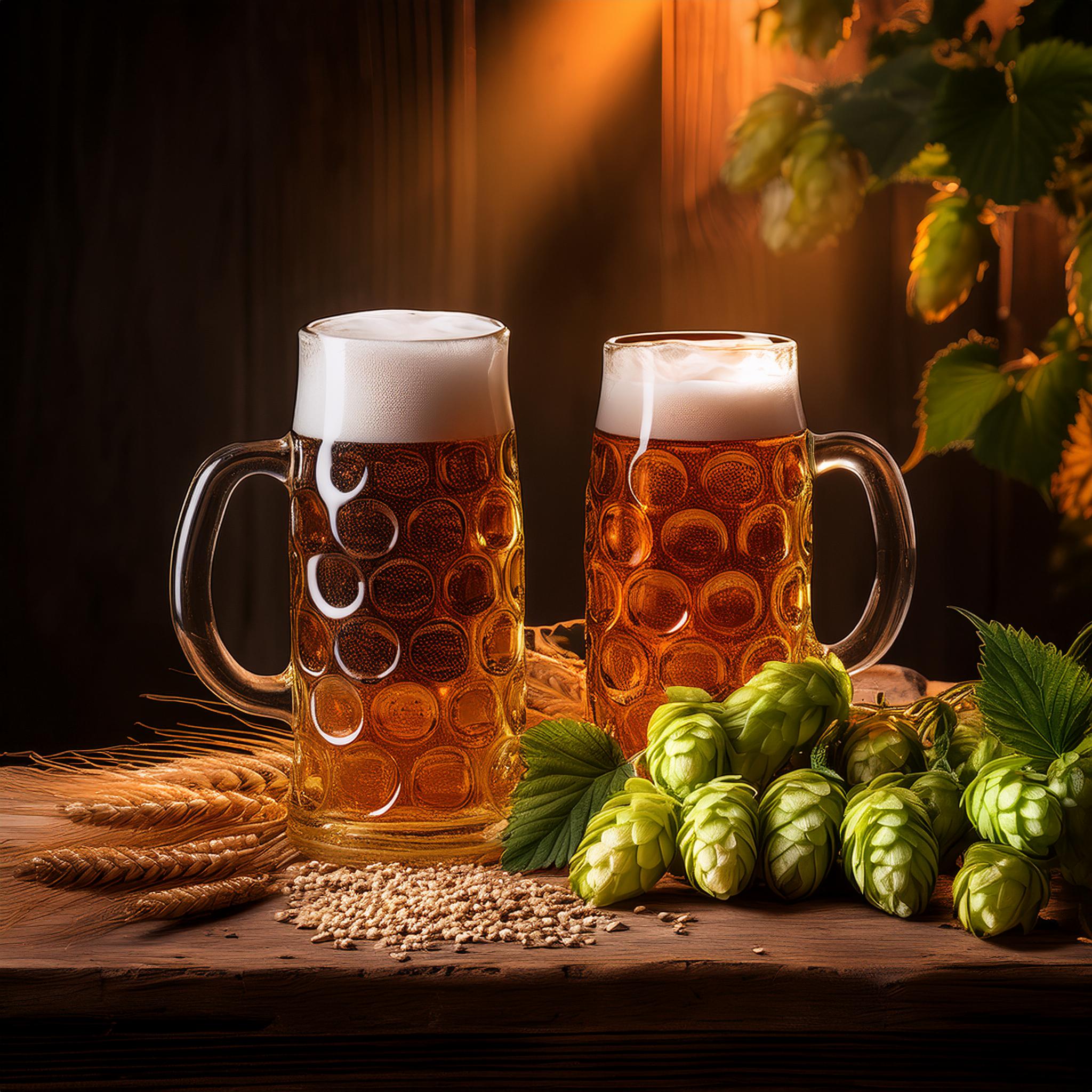 Craft-Bierauswahl mit unterschiedlichen Flaschen und Gläsern